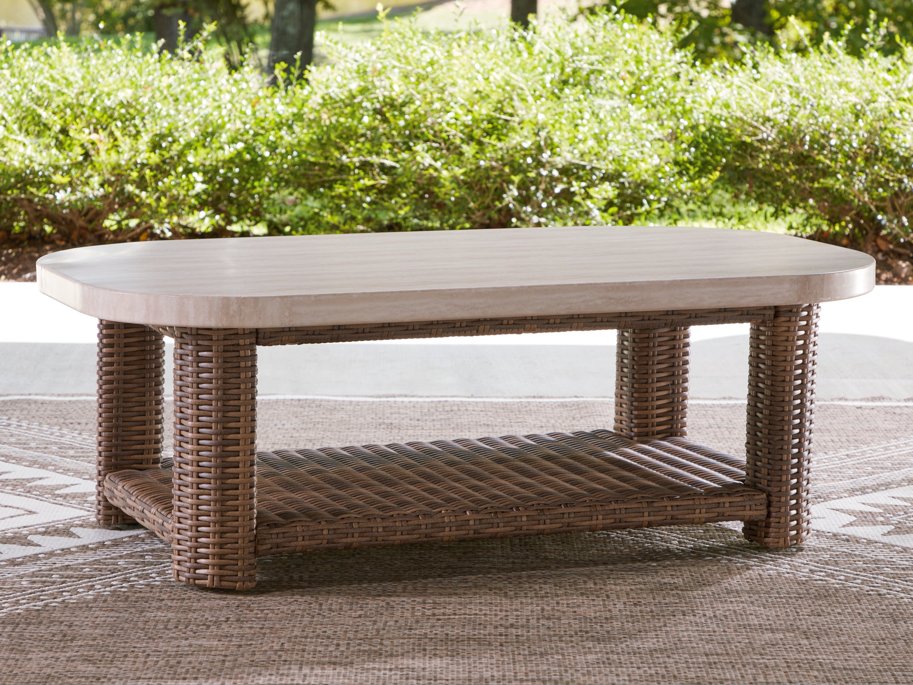 Dolan Creek Beige/Brown Rectangular Cocktail Table
