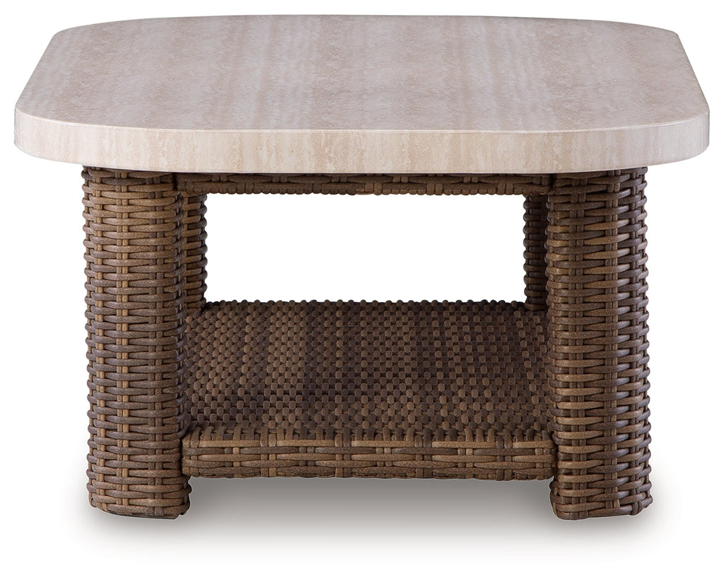 Dolan Creek Beige/Brown Rectangular Cocktail Table