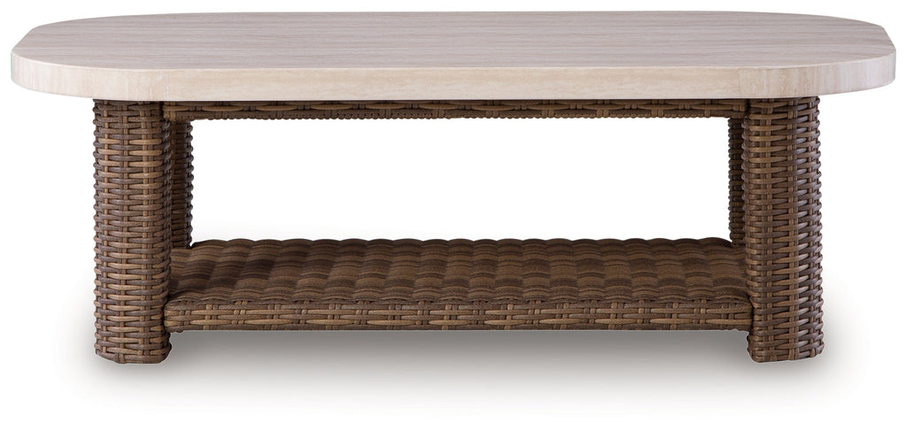 Dolan Creek Beige/Brown Rectangular Cocktail Table