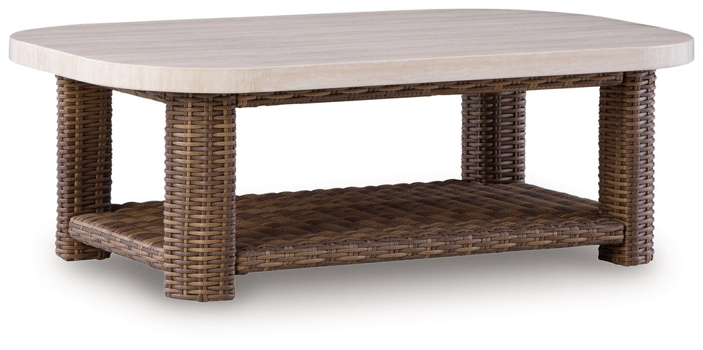 Dolan Creek Beige/Brown Rectangular Cocktail Table