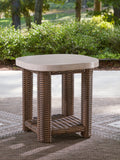 Dolan Creek Beige/Brown Square End Table