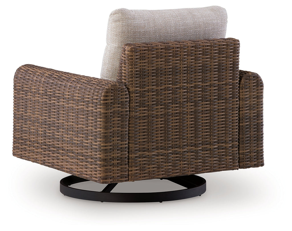Dolan Creek Gray/Brown Swivel Lounge w/ Cushion