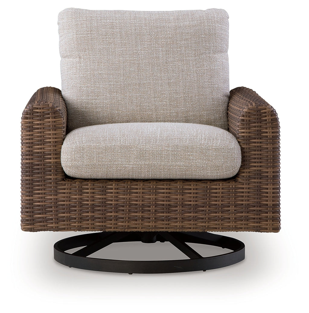 Dolan Creek Gray/Brown Swivel Lounge w/ Cushion