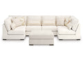 Donelson Creek Vanilla 4-Piece Sectional and Ottoman
