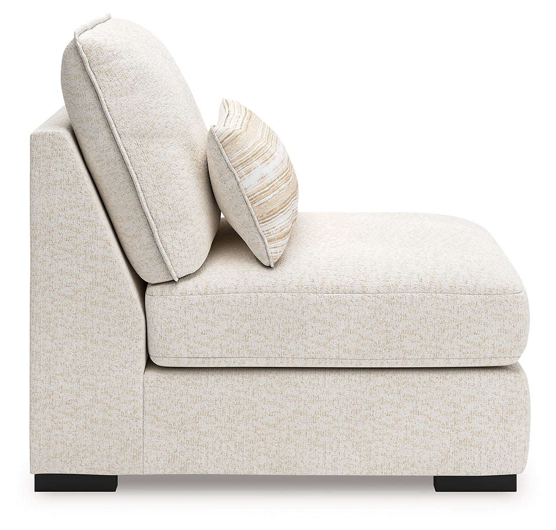 Donelson Creek Vanilla 4-Piece Sectional and Ottoman