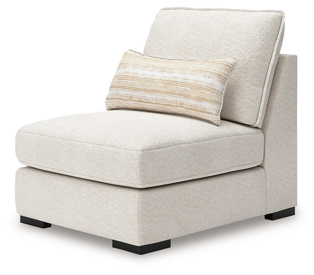 Donelson Creek Vanilla 5-Piece Sectional and 2 Oversized Ottomans