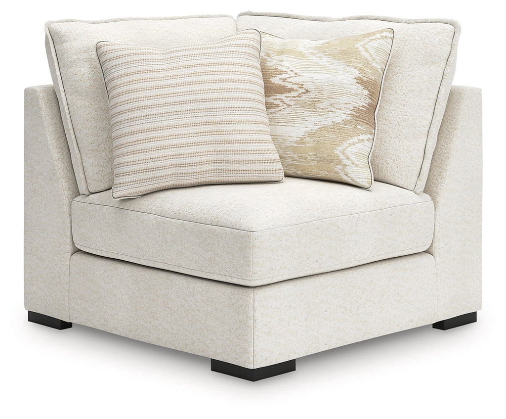 Donelson Creek Vanilla 5-Piece Sectional and 2 Oversized Ottomans
