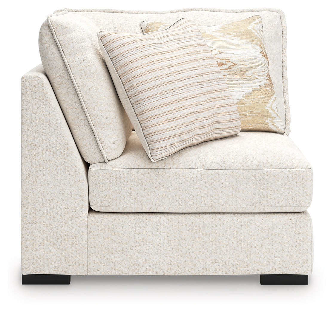 Donelson Creek Vanilla 5-Piece Sectional and 2 Oversized Ottomans