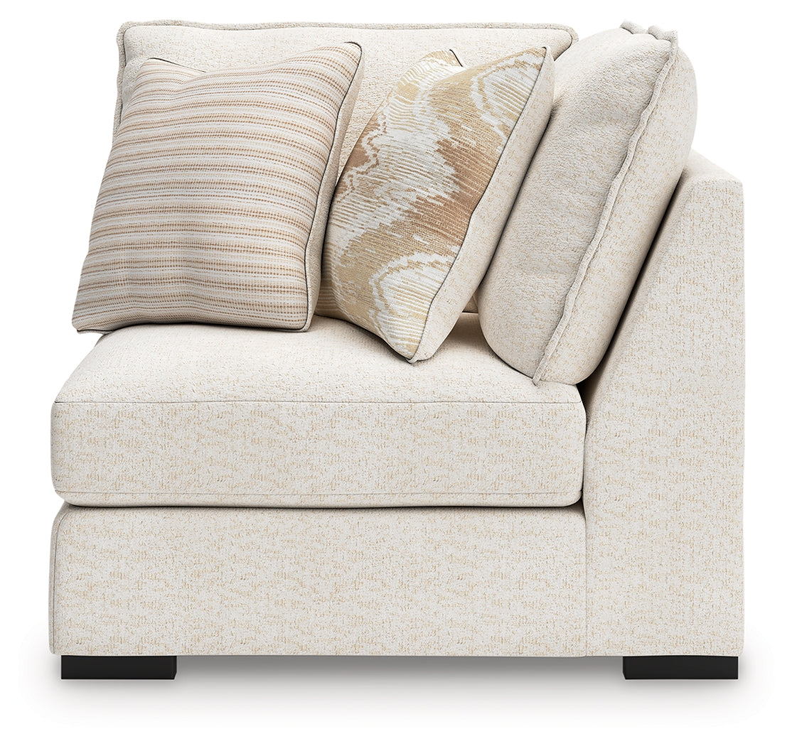 Donelson Creek Vanilla 5-Piece Sectional and 2 Oversized Ottomans