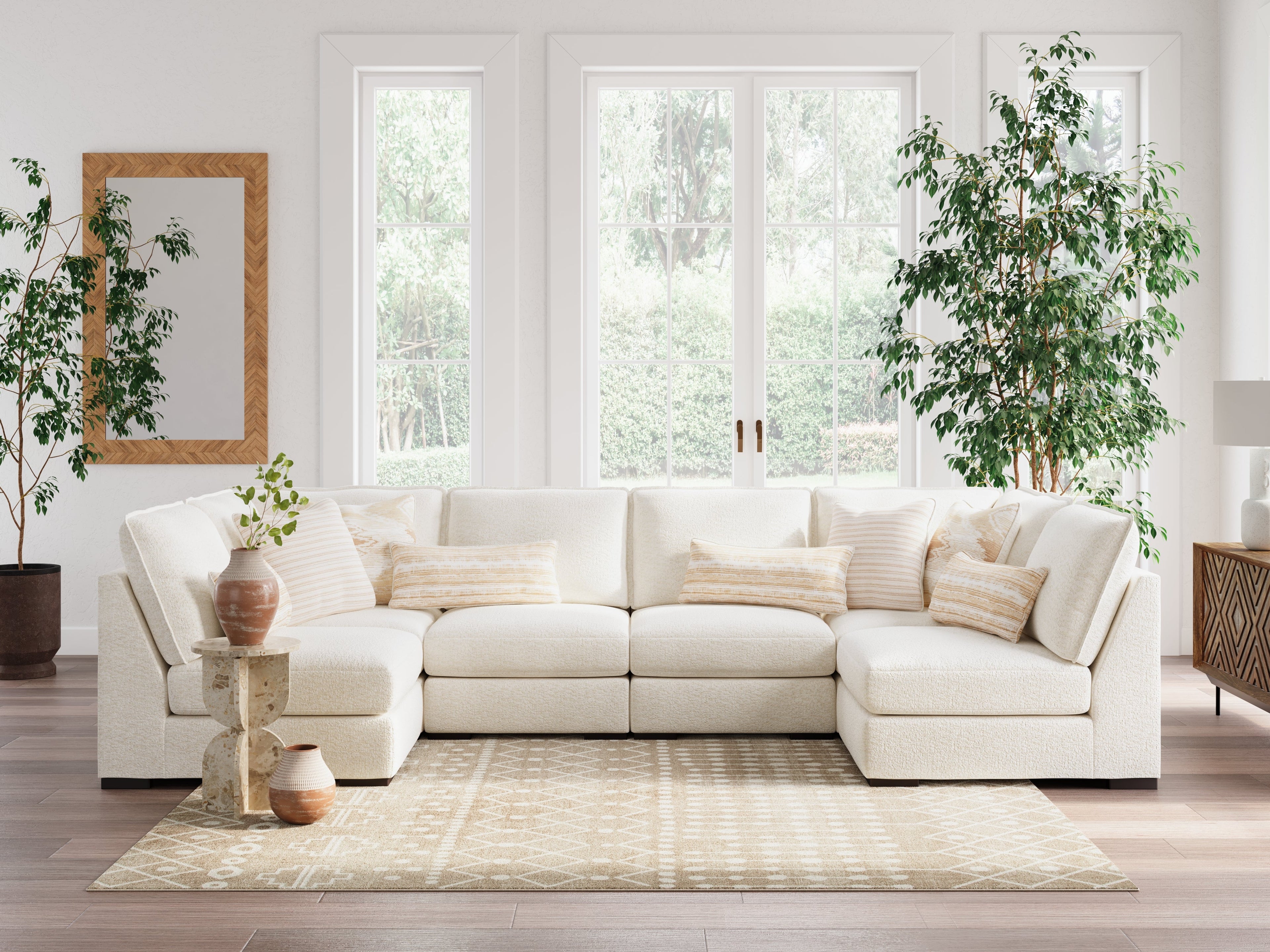 Donelson Creek Vanilla 6-Piece Sectional