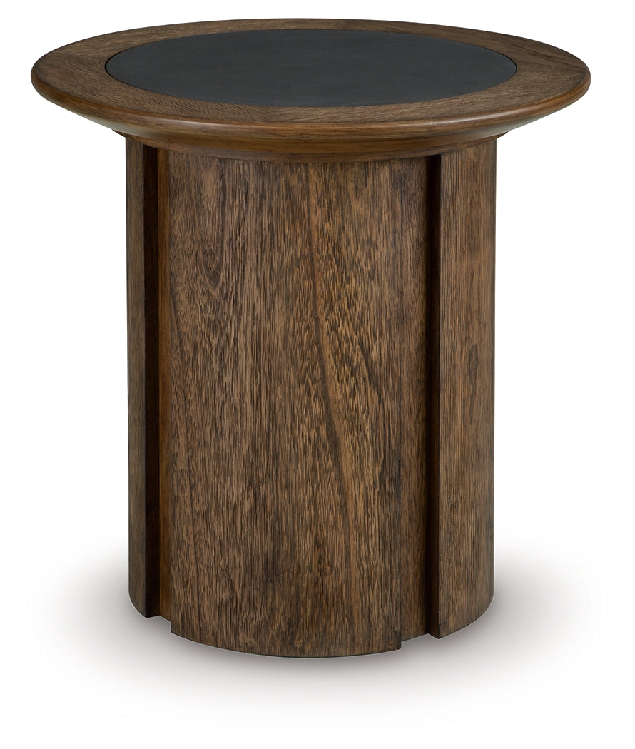 Dontayne Warm Brown End Table