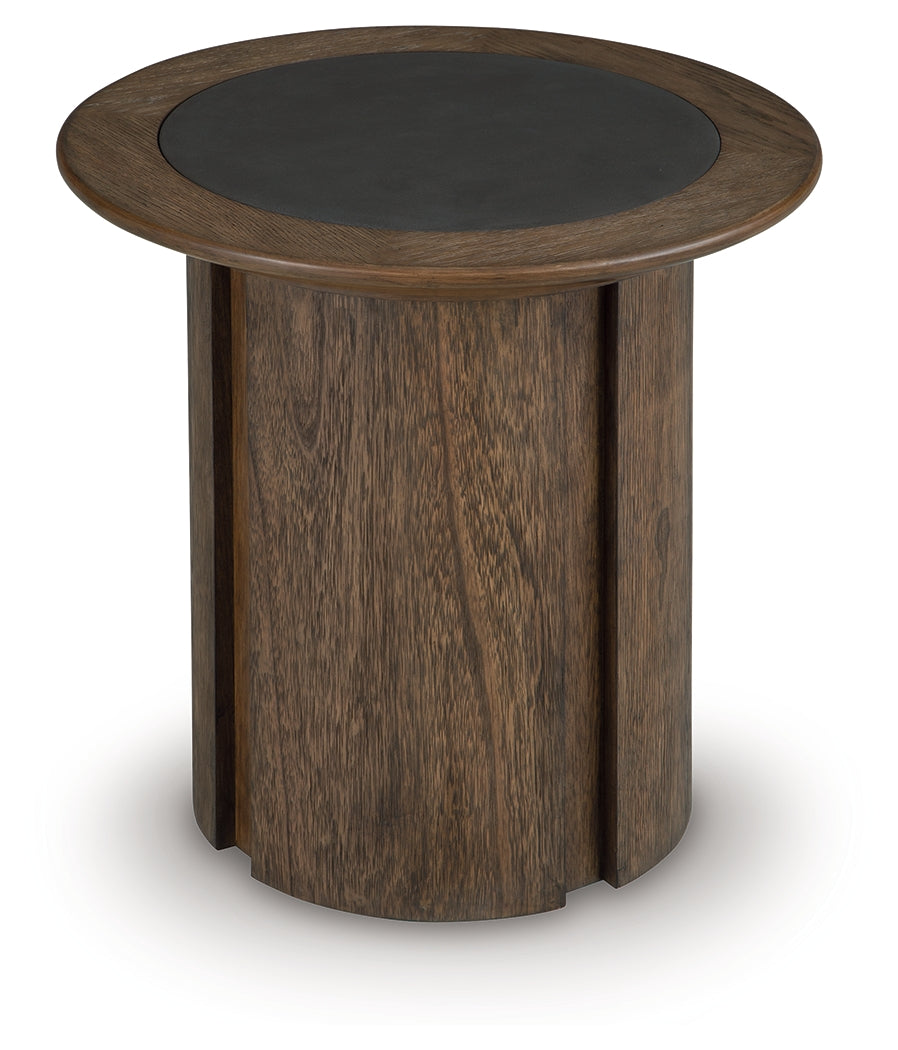 Dontayne Warm Brown End Table