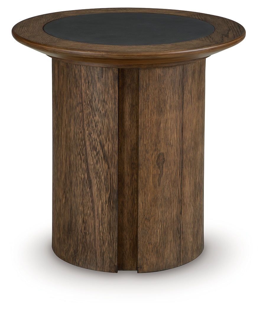 Dontayne Warm Brown End Table