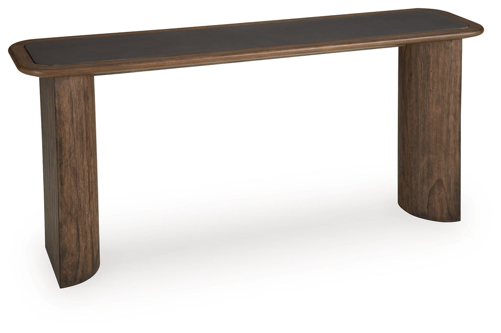 Dontayne Warm Brown Sofa Table
