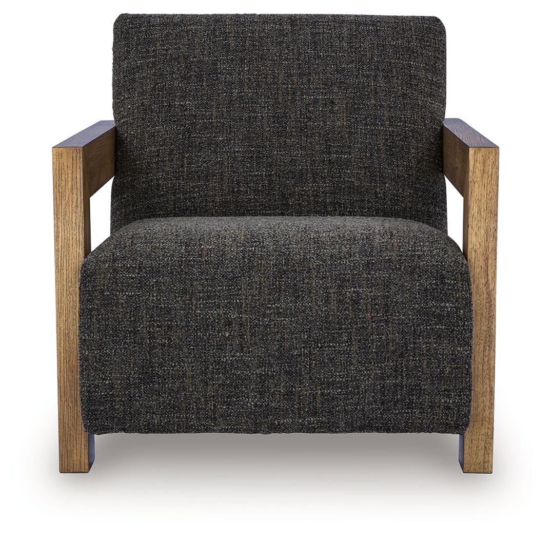 Dorney Charcoal/Brown Accent Chair