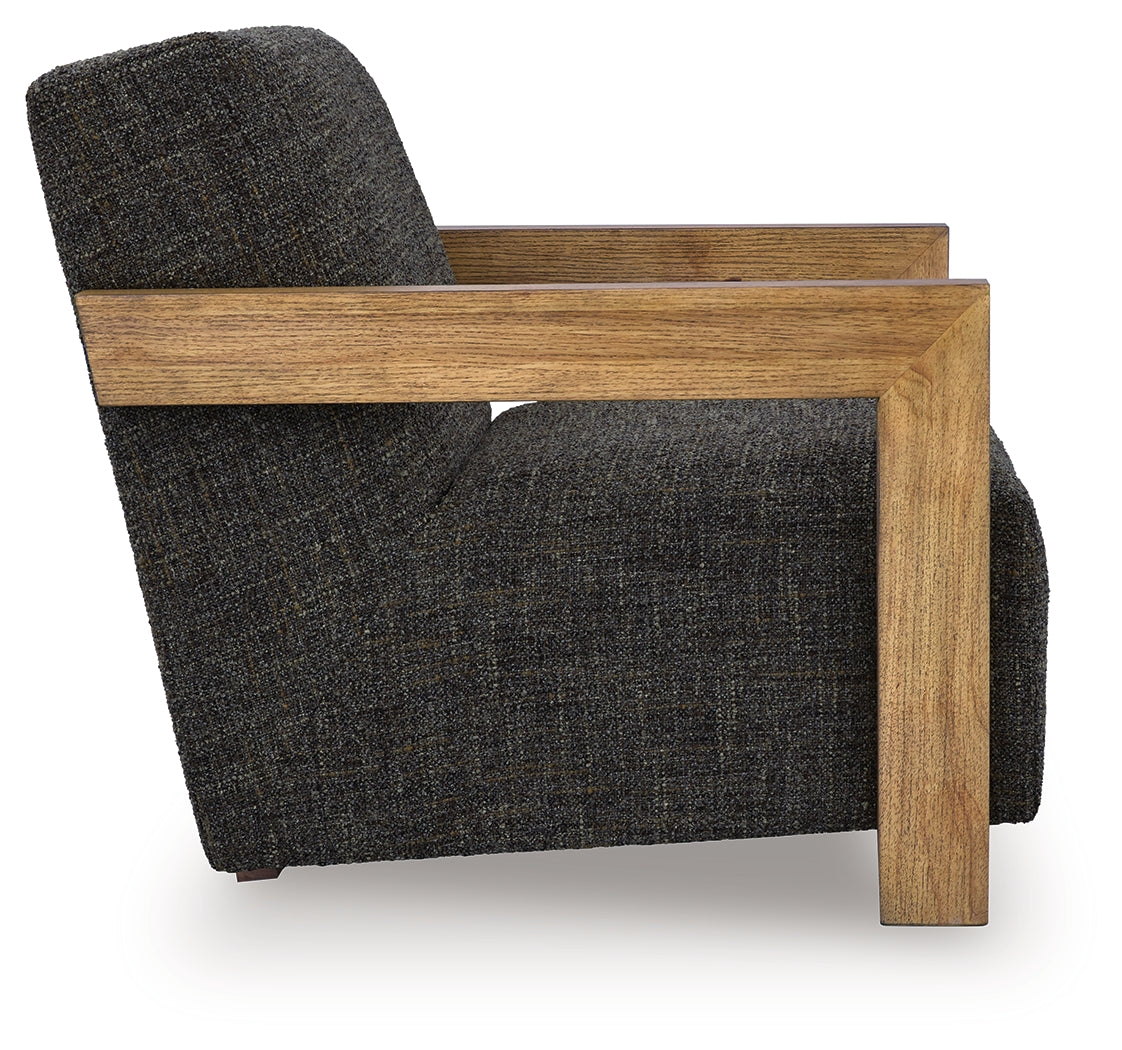 Dorney Charcoal/Brown Accent Chair