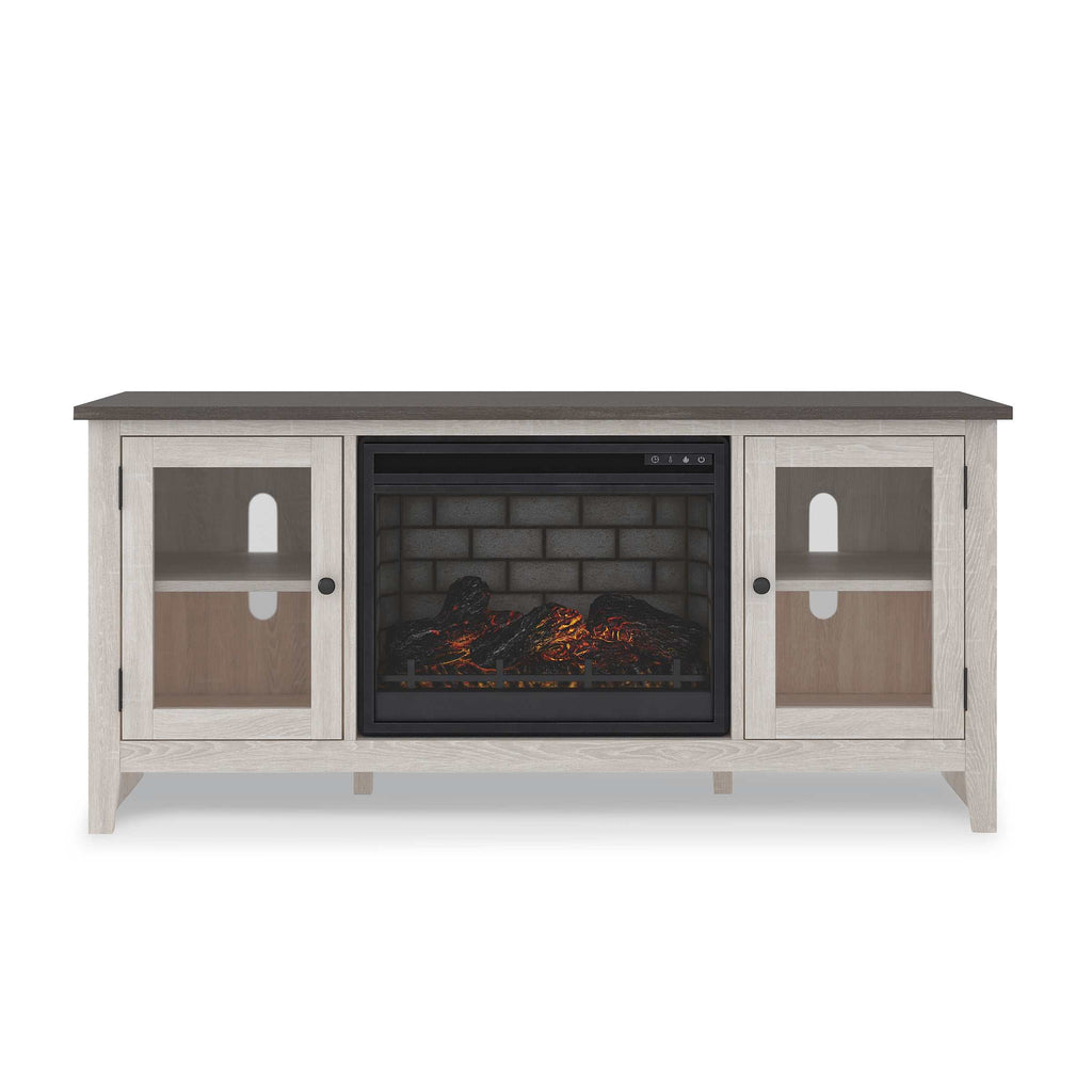Dorrinson Antique White & Gray 60" TV Stand