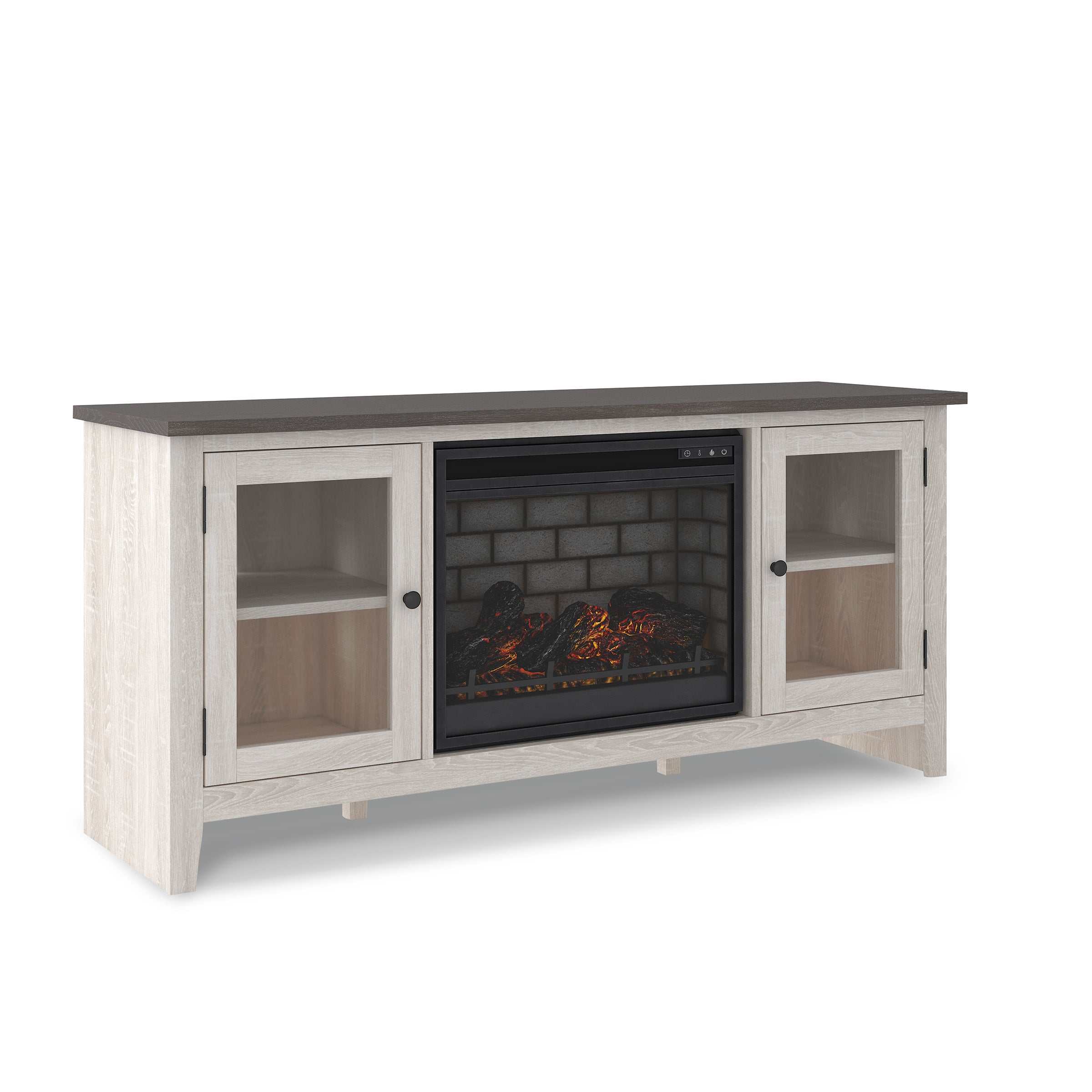 Dorrinson Antique White & Gray 60" TV Stand