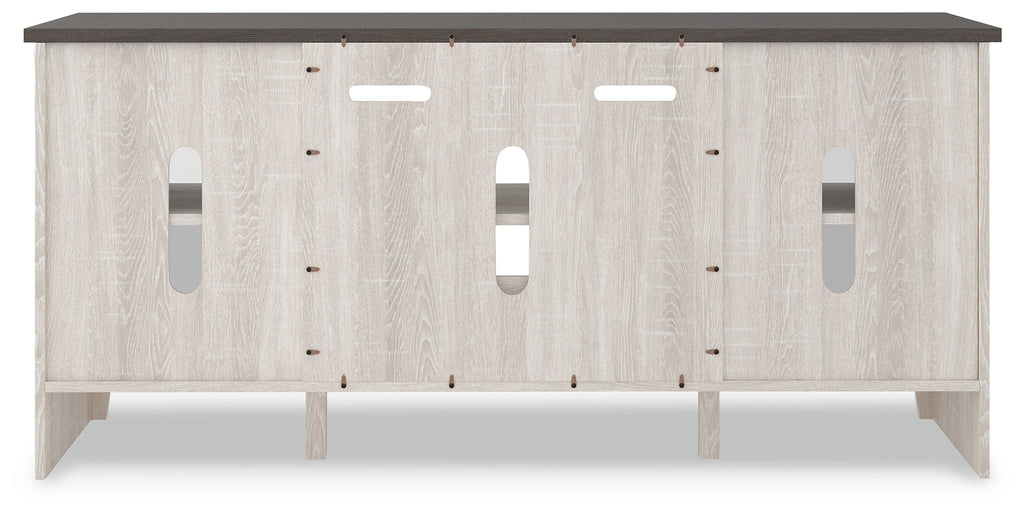Dorrinson Antique White & Gray 60" TV Stand