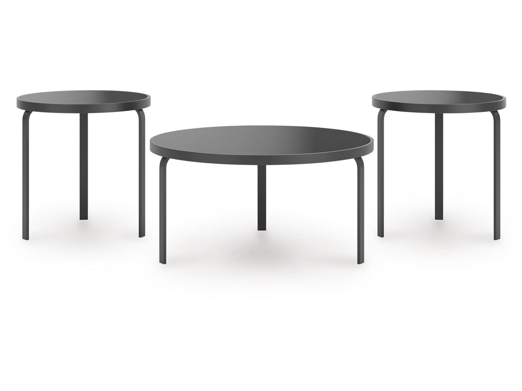 Dorylin Black Occasional Table Set (Set of 3)