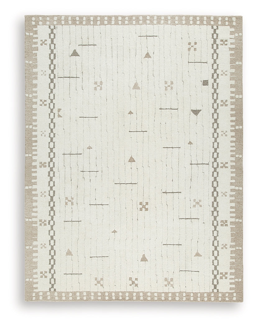 Dot Cream/Brown/Taupe Large Rug