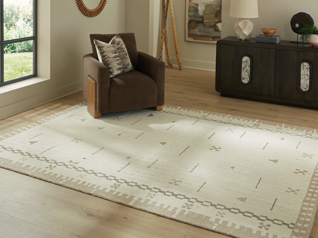 Dot Cream/Brown/Taupe Large Rug