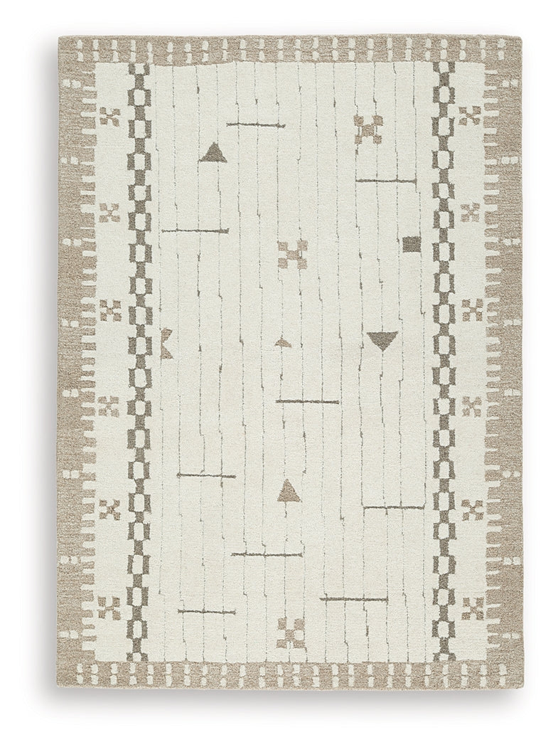 Dot Cream/Brown/Taupe Medium Rug