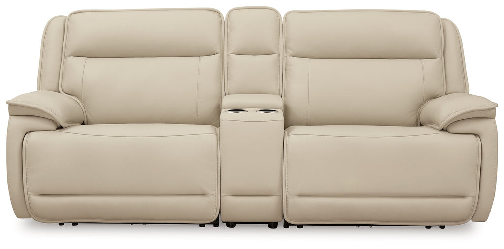 Double Deal Almond 2 Pc Power Reclining Loveseat Sectional