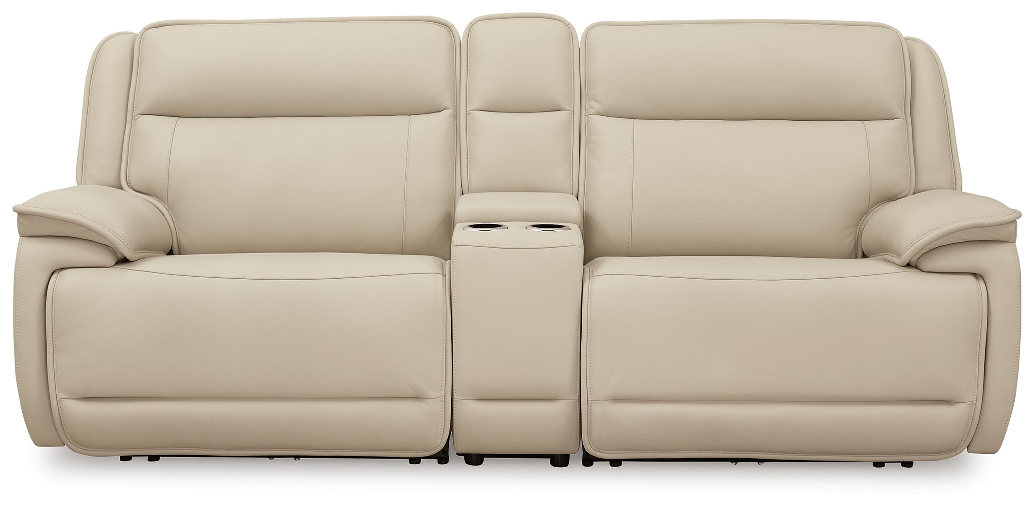 Double Deal Almond 2 Pc Power Reclining Loveseat Sectional