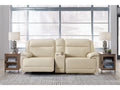 Double Deal Almond 2 Pc Power Reclining Loveseat Sectional