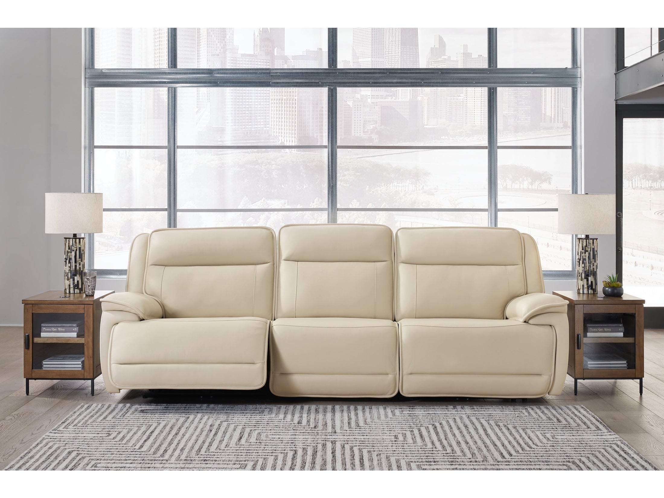 Double Deal Almond 3-Piece Power Reclining Sofa Sectional