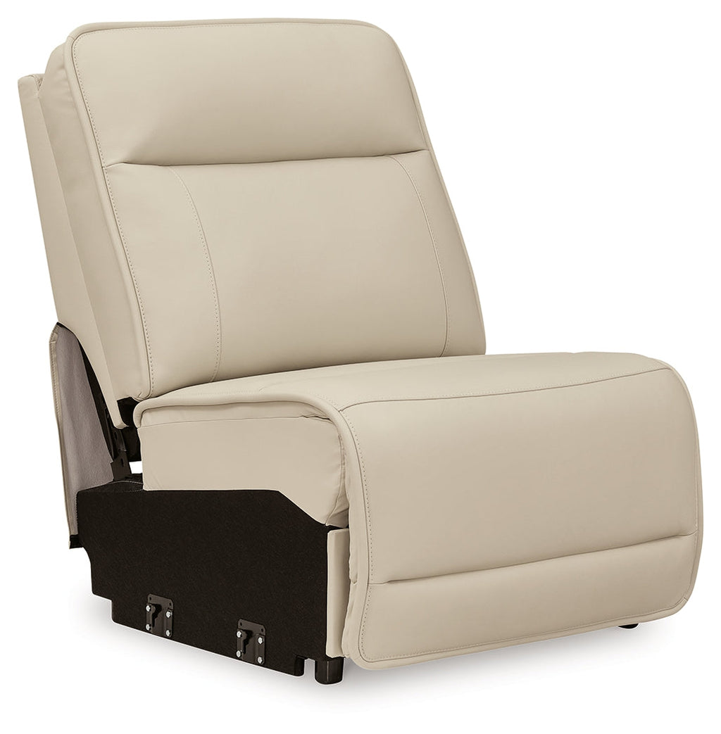 Double Deal Almond 5-Piece Reclining Sectional with Console