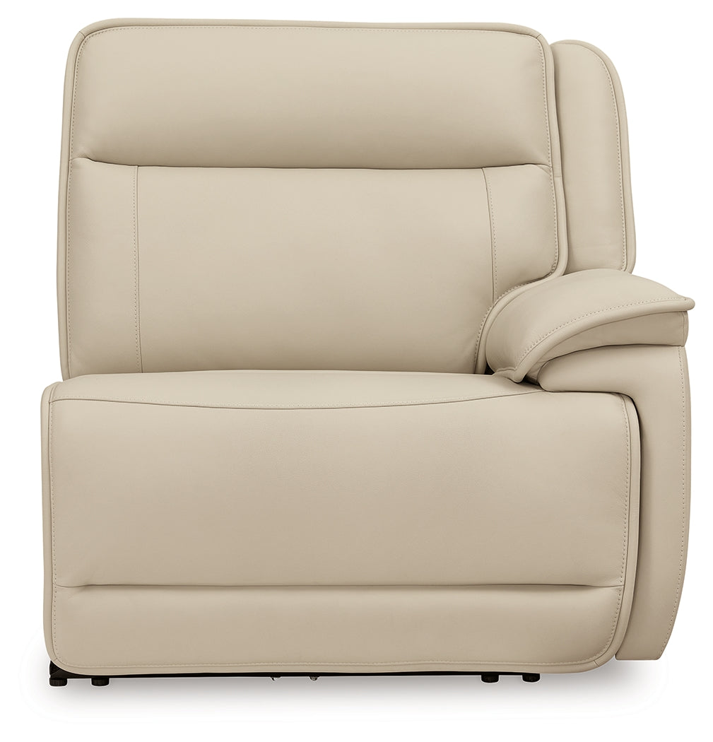 Double Deal Almond 5-Piece Reclining Sectional with Console