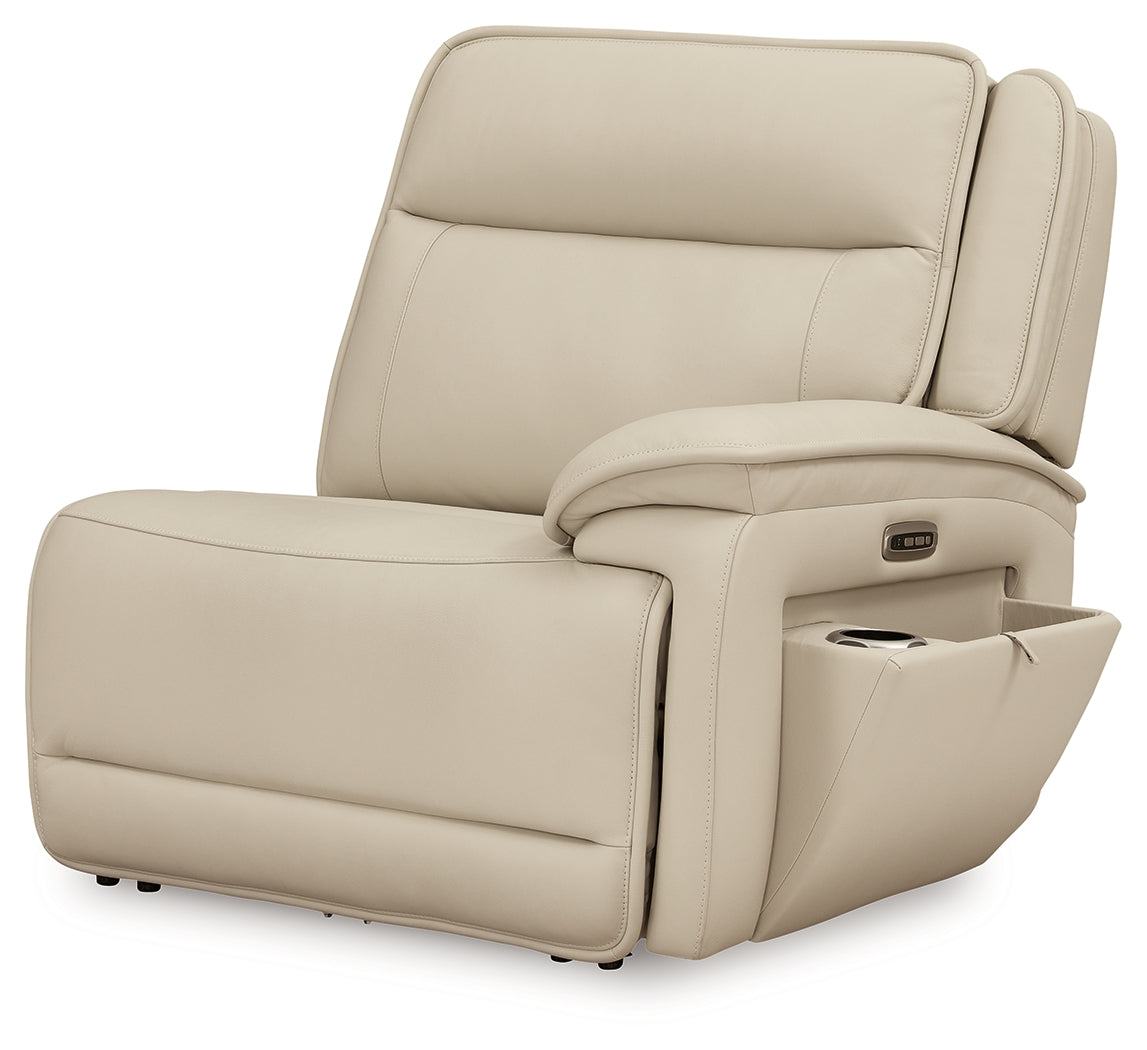 Double Deal Almond 5-Piece Reclining Sectional with Console