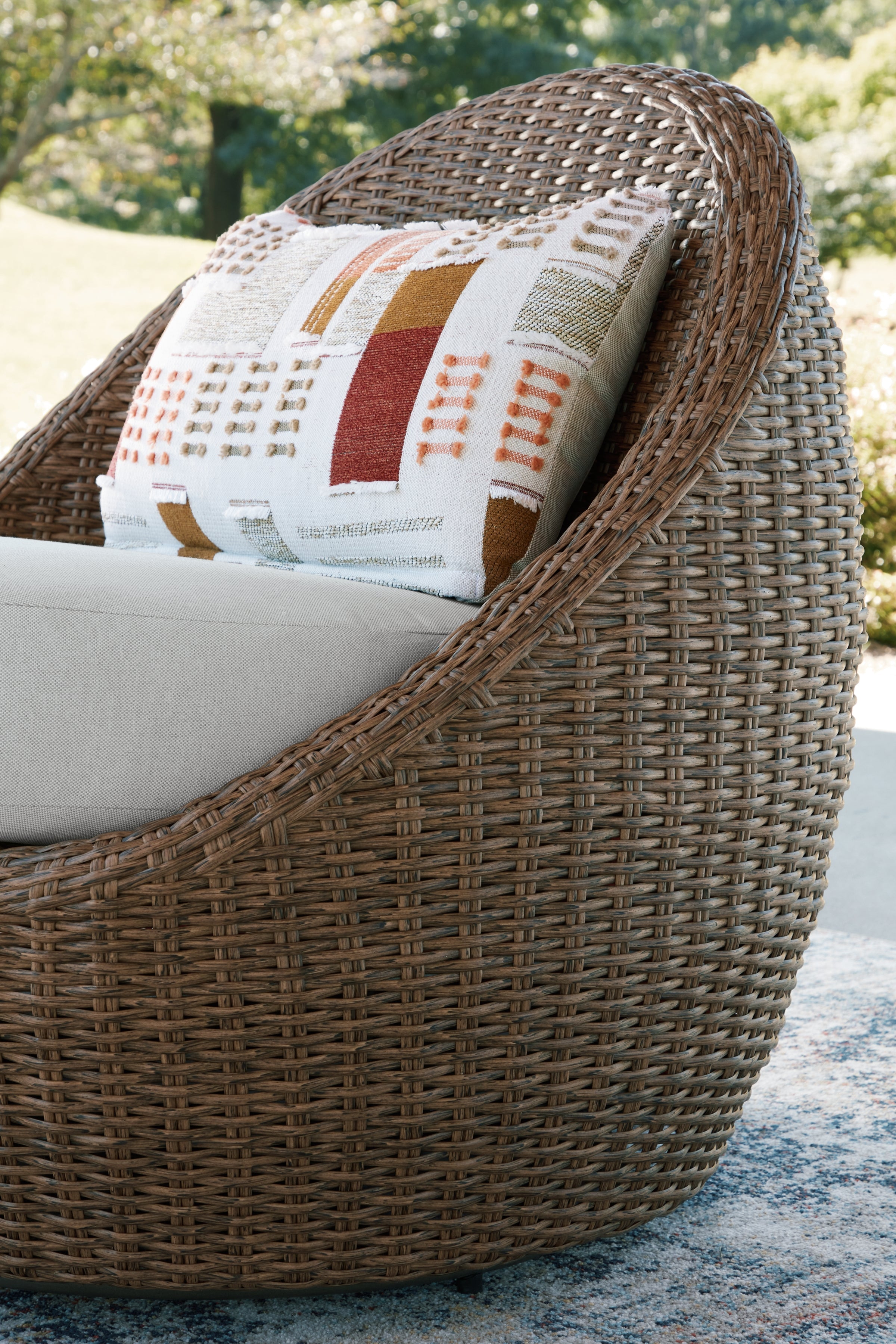 Double Point Beige Love/Swivel Chairs Set (Set of 3)
