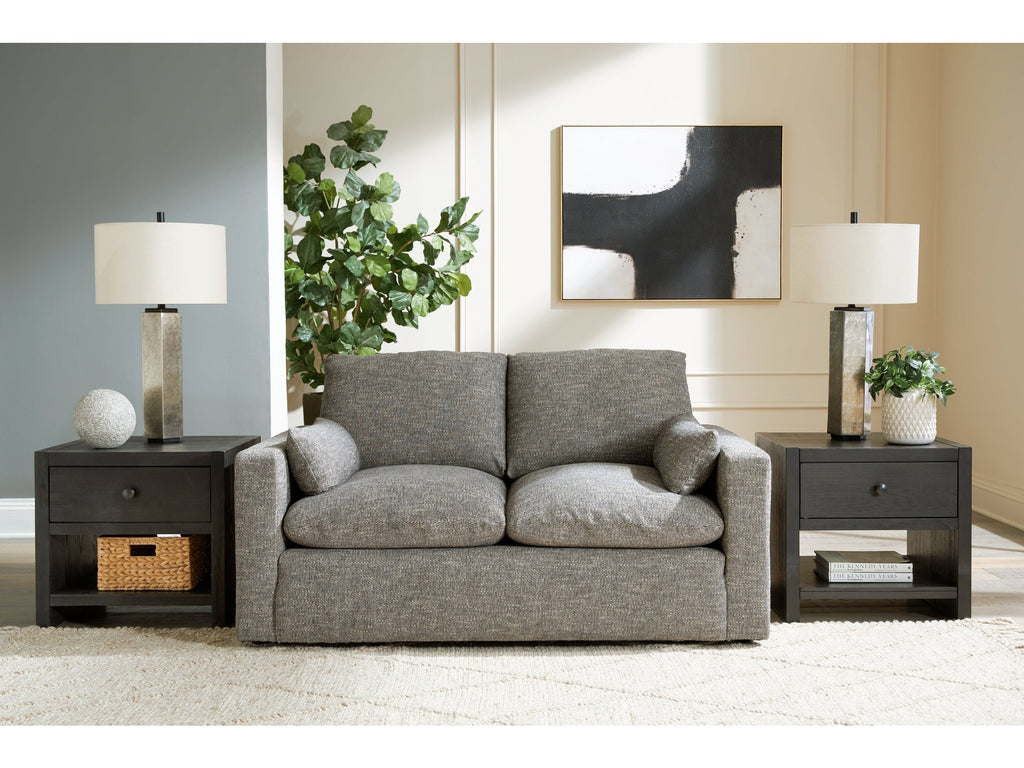 Dramatic Granite Fabric Loveseat