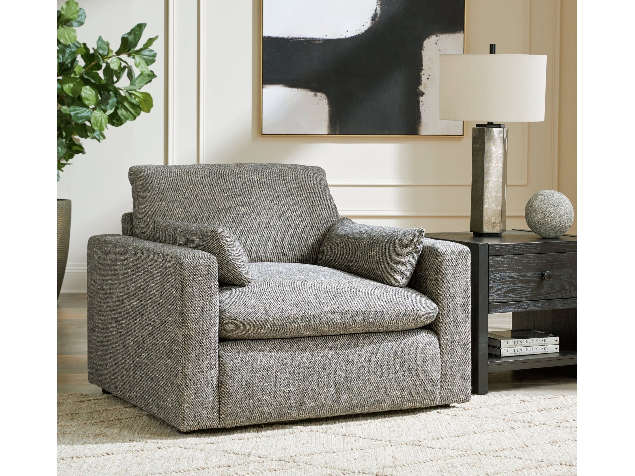 Dramatic Granite Oversized Chair