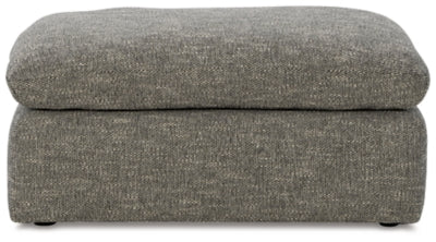 Dramatic Granite Oversized Chair and Ottoman
