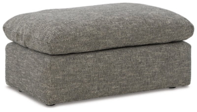 Dramatic Granite Oversized Chair and Ottoman