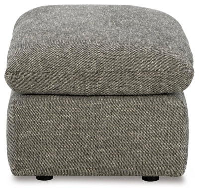Dramatic Granite Oversized Chair and Ottoman