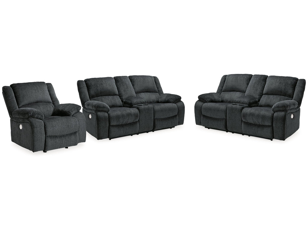 Draycoll 2 Power Reclining Loveseats and Recliner