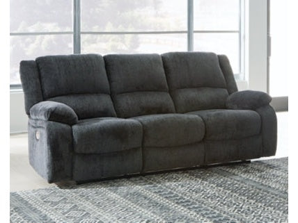 Draycoll Gray Power Reclining Sofa and Loveseat