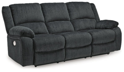 Draycoll Gray Power Reclining Sofa and Loveseat