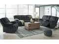Draycoll Gray Reclining Sofa, Loveseat and Recliner