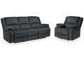 Draycoll Gray Reclining Sofa and Recliner