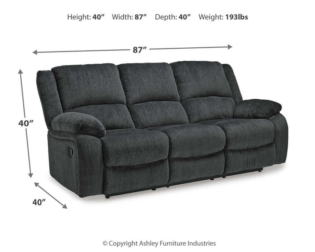 Draycoll Gray Reclining Sofa and Recliner