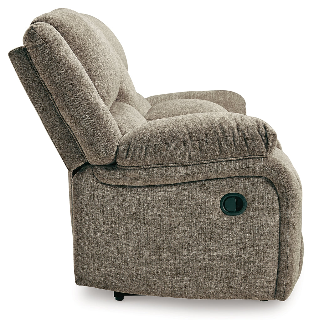 Draycoll Slate Manual Reclining Loveseat w/ Console