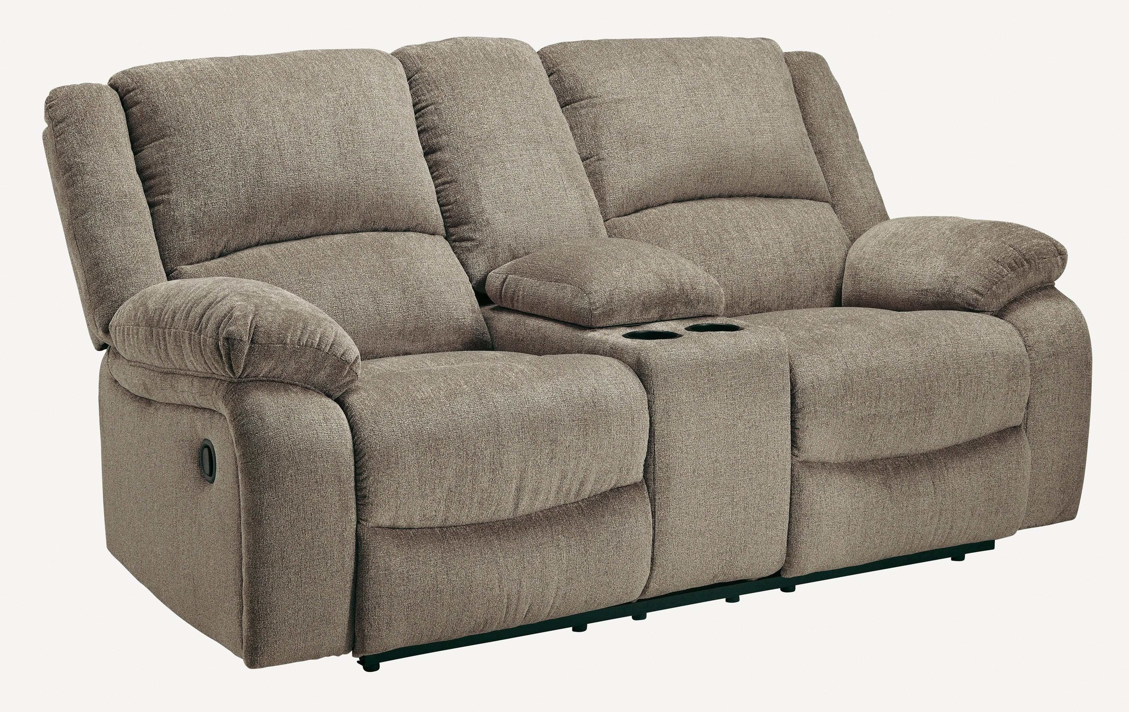 Draycoll Slate Manual Reclining Loveseat w/ Console