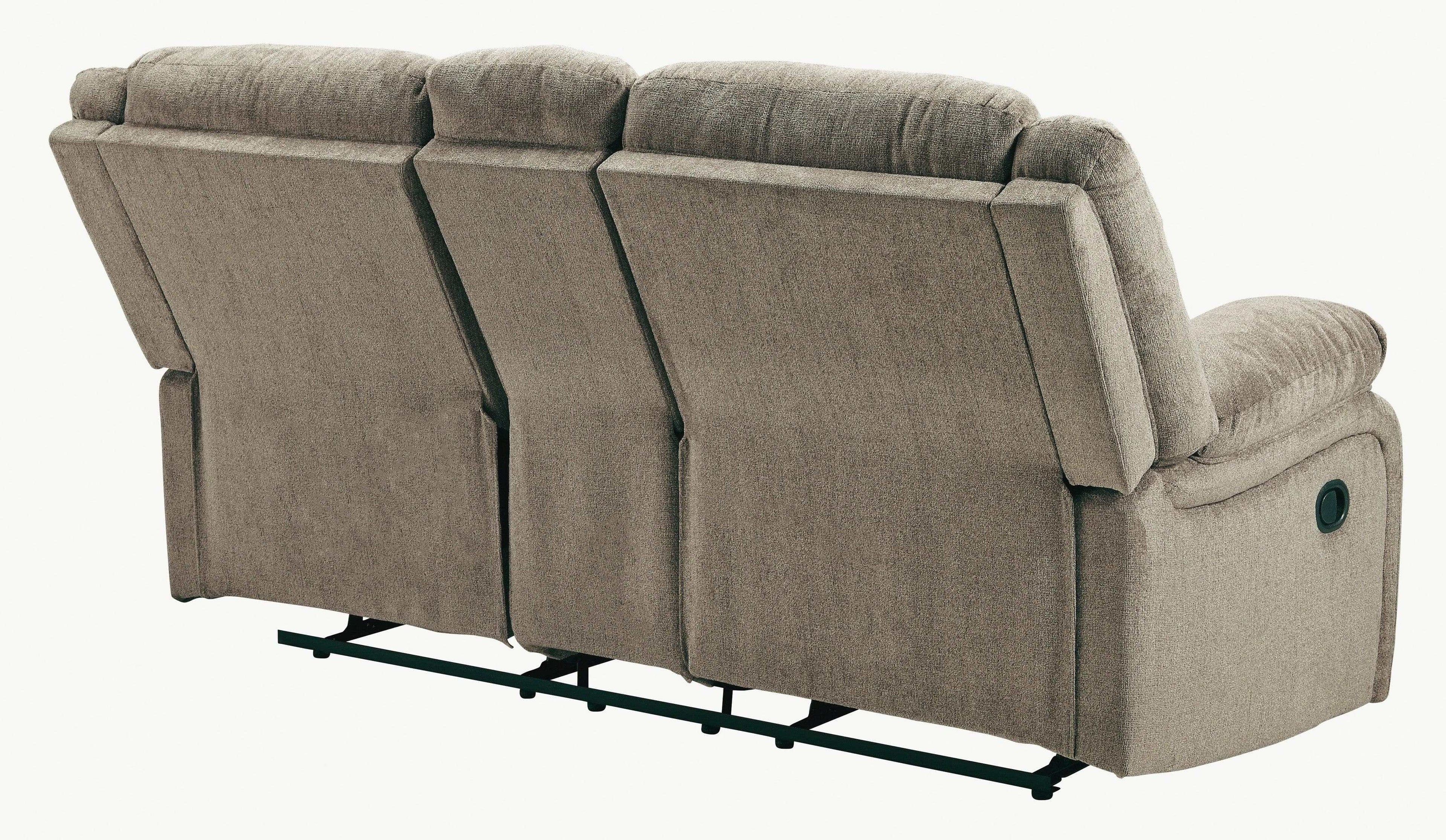 Draycoll Slate Manual Reclining Loveseat w/ Console