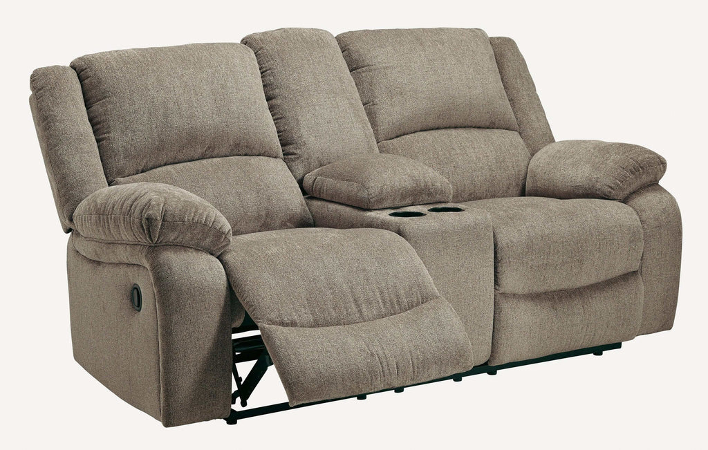 Draycoll Slate Manual Reclining Loveseat w/ Console